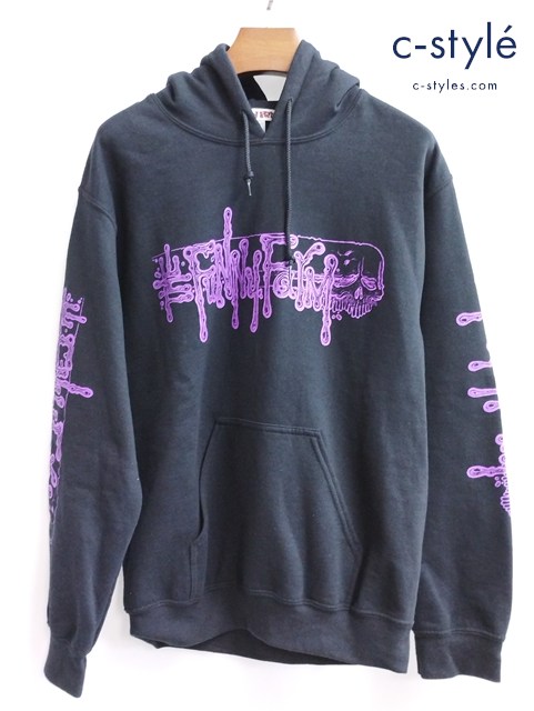 Funny Farm ファニーファーム フーディー S ブラック プリント