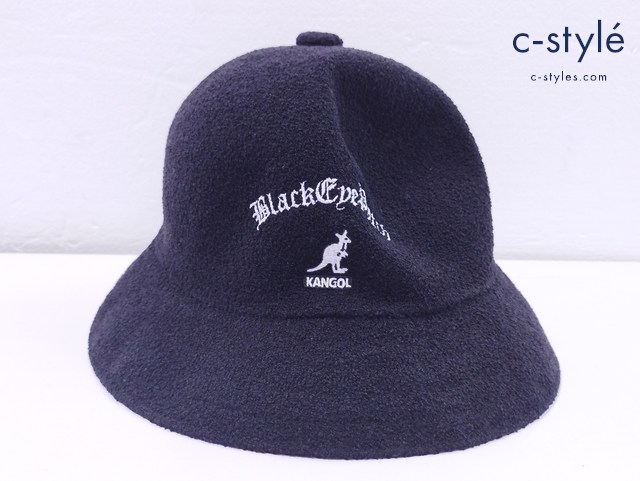 BLACK EYE Patch×KANGOL ブラックアイパッチ×カンゴール バケットハット XL ブラック 0397BC