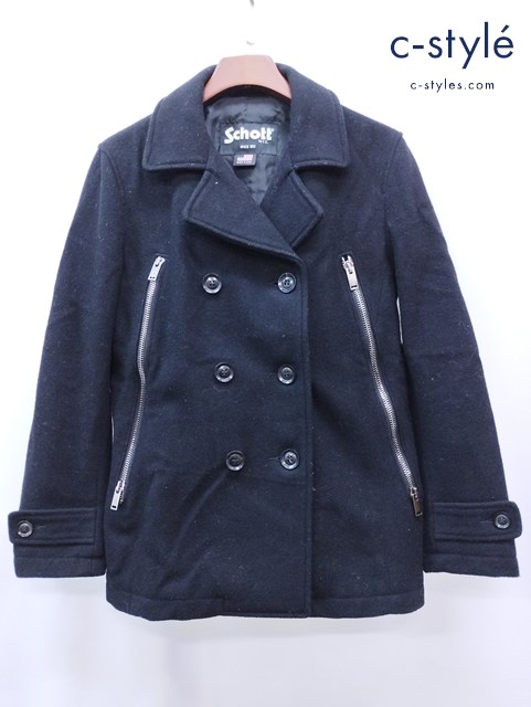 Schott×junhashimoto ショット×ジュンハシモト ピーコート 4 ブラック ZIP P COAT