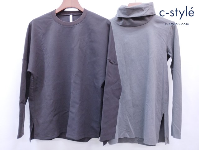 ATTACHMENT アタッチメント スウェット タートルネックカットソー 1 ブラウン グレー系 KAZUYUKI KUMAGAI