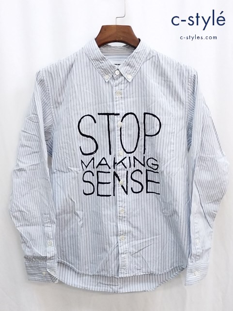 UNDERCOVERISM アンダーカバーイズム ストライプシャツ 1ホワイト×ブルー系 STOP MAKING SENSE