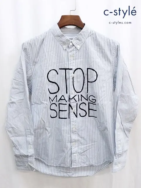 UNDERCOVERISM アンダーカバーイズム ストライプシャツ 1ホワイト×ブルー系 STOP MAKING SENSE