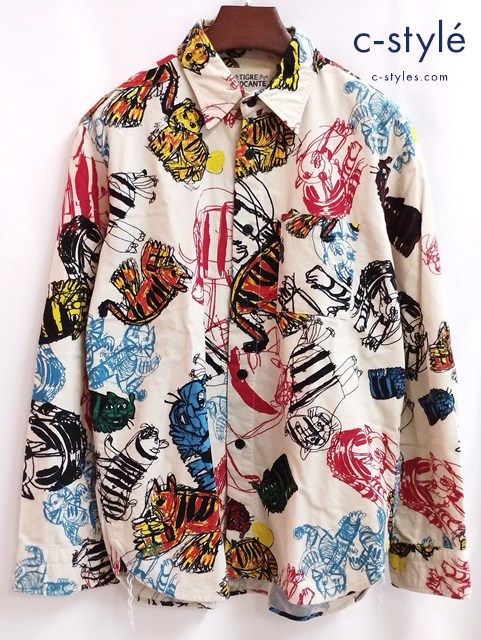TIGRE BROCANTE ティグルブロカンテ シャツ S マルチカラー コットン100%