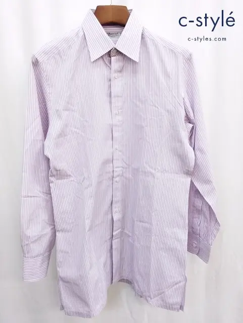 Charvet シャルベ シャツ 38 ピンク系 ストライプ 綿100％