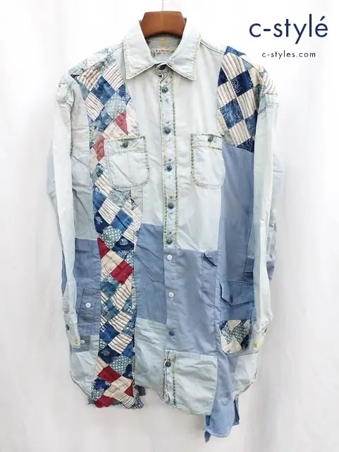 KAPITAL キャピタル パッチワーク刺繍デニムワンピース XS（0） インディゴ 綿100％ レディース