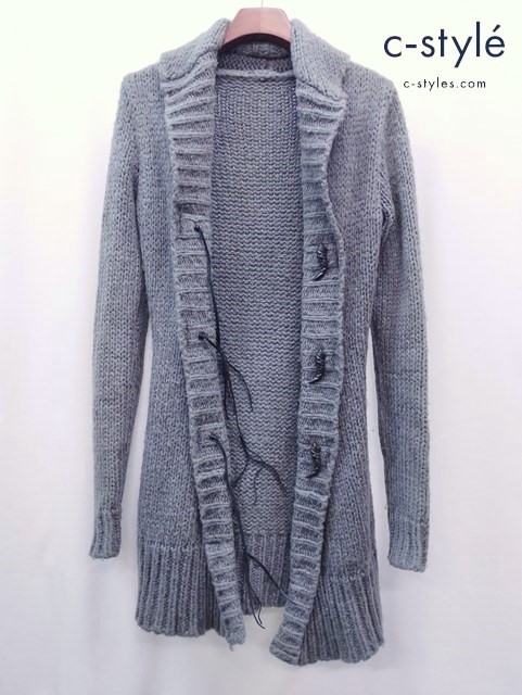 14th Addiction フォーティーンスアディクション ロングニットカーディガン 3 グレー
