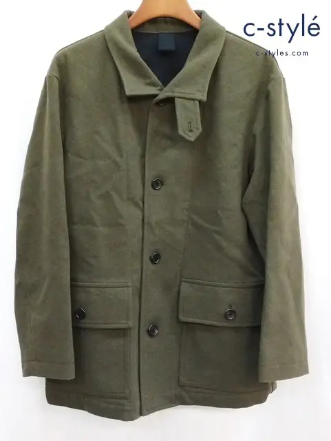 MARGARET HOWELL マーガレットハウエル ツイルウールコート M カーキ 579-9210030