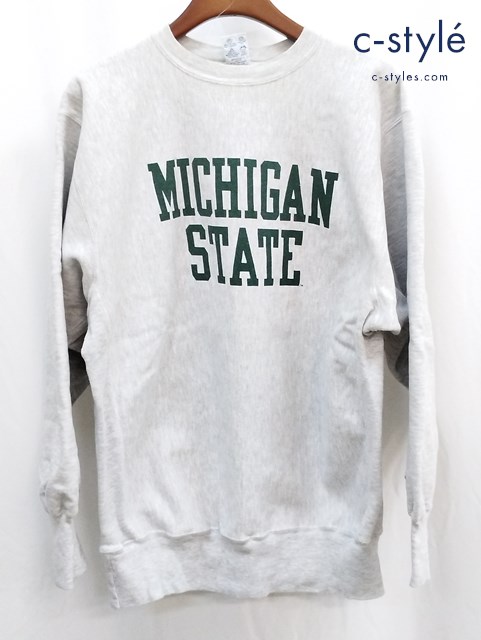 Champion チャンピオン トレーナー XXL グレー 90s REVERSE WEAVE MICHIGAN STATE