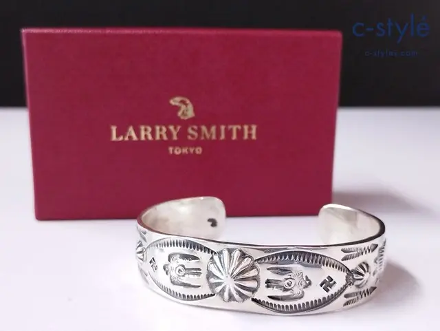 LARRY SMITH ラリースミス バングル シルバー SHELL REPOUSSE THUNDER BIRD BRACELET