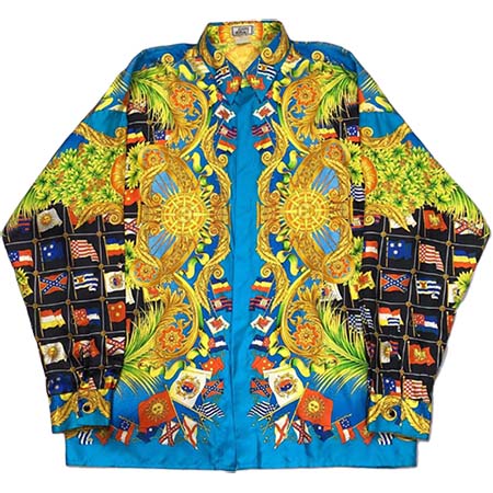 VERSACE (ヴェルサーチ) アーカイブ Archive 93ss Miami collection silk shirt