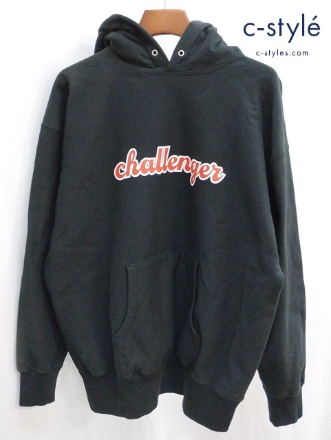 CHALLENGER チャレンジャー ロゴフーディ XL ブラック CLG-SW 022-006