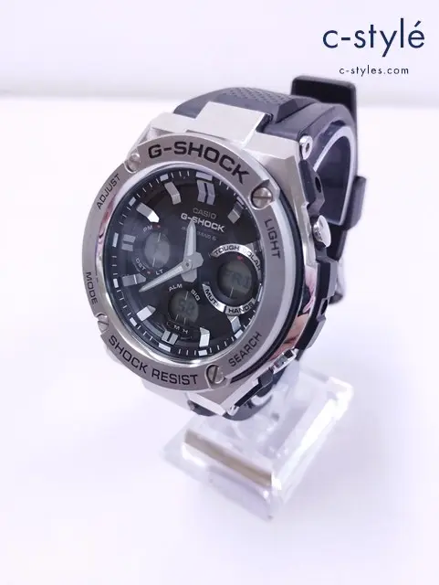CASIO カシオ 腕時計 ブラック×シルバー G-SHOCK GST-W110 5444 G-STEEL ソーラー充電