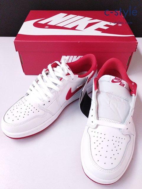 NIKE ナイキ スニーカー 26.5cm ホワイト×レッド AIR JORDAN 1 RETRO LOW OG CZ0790-161