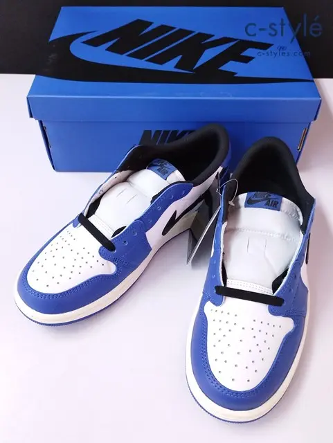 NIKE ナイキ スニーカー 26.5cm ホワイト×ブルー AIR JORDAN 1 RETRO LOW OG CZ0790-140