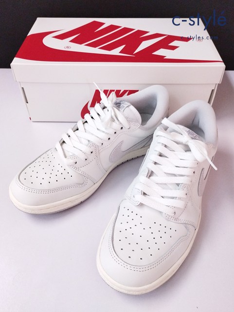 NIKE ナイキ スニーカー 26.5cm ホワイト×グレー AIR JORDAN 1 LOW 85 FB9933-100