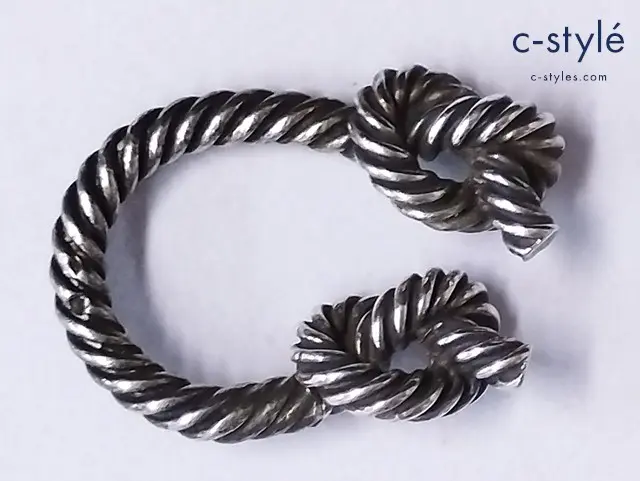 HERMES エルメス キーリング ノット モチーフ ロープ コード シルバー