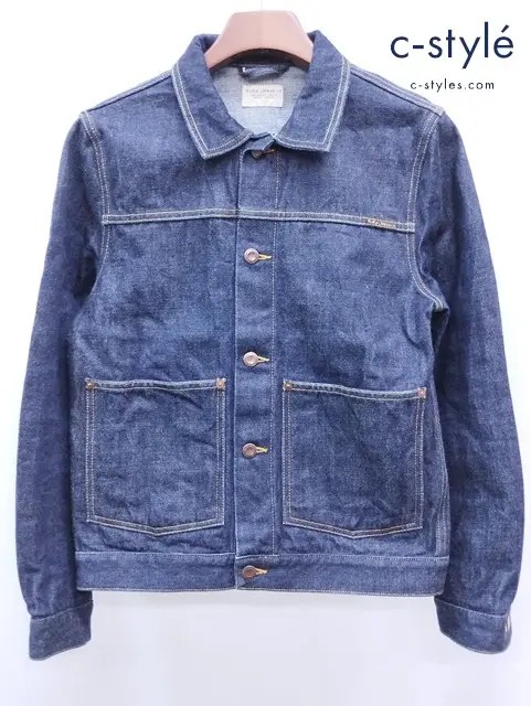 nudie jeans ヌーディージーンズ デニムジャケット XS インディゴ 1012723