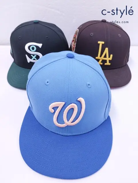 NEW ERA ニューエラ キャップ 7・1/4 57.7cm 野球 59FIFTY MLB ドジャース ホワイトソックス 計3点