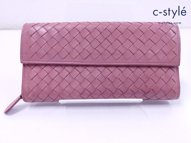 Bottega Veneta ボッテガ・ヴェネタ 長財布 ピンク イタリア製