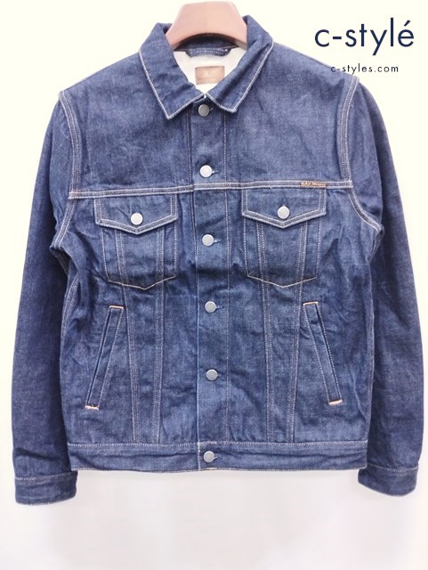 nudie jeans ヌーディージーンズ デニムジャケット S インディゴ ROBBY JKT DRY ACE SELVAGE イタリア製