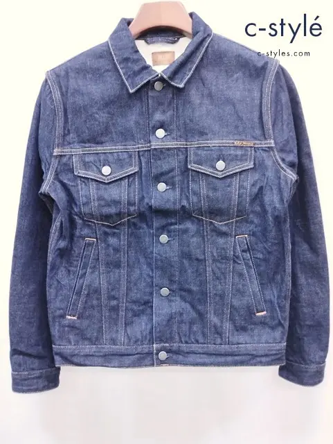 nudie jeans ヌーディージーンズ デニムジャケット S インディゴ ROBBY JKT DRY ACE SELVAGE イタリア製