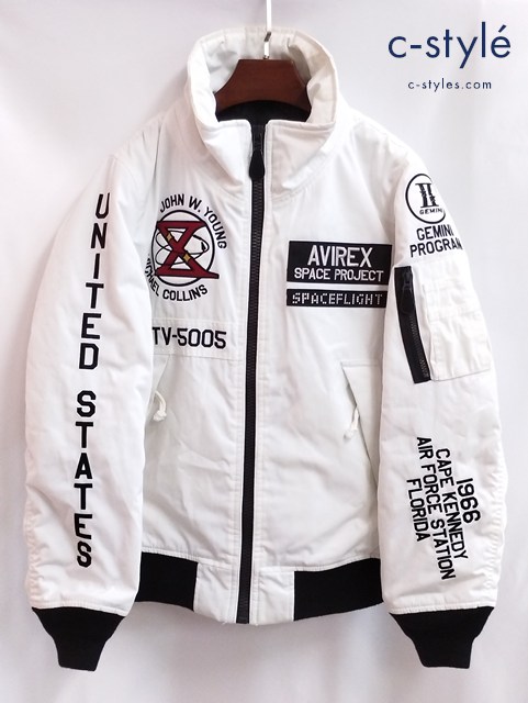 AVIREX アヴィレックス フライトジャケット M ホワイト TYPE MA-1 GT-10 6182176