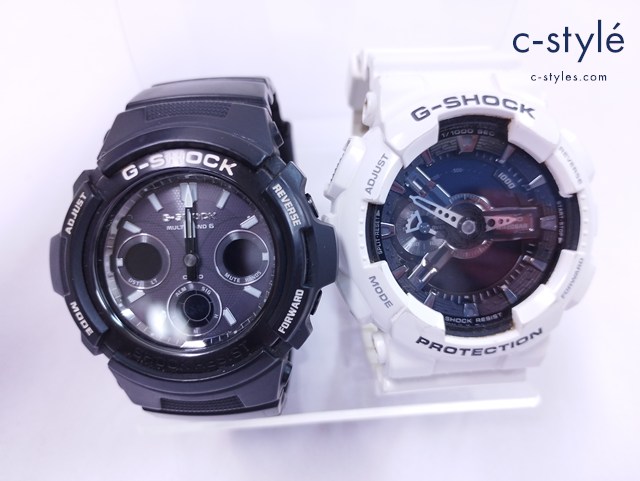 CASIO カシオ 腕時計 ホワイト ブラック G-SHOCK GA-110GW AWG-M100BW クォーツ