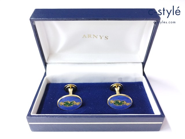ARNYS アルニス カフスボタン ゴールド×ブルー系
