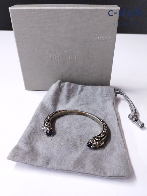 ALEXANDER McQUEEN アレキサンダーマックイーン バングル S シルバー×ブラック