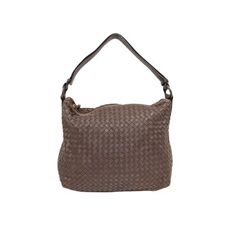 BOTTEGA VENETA(ボッテガヴェネタ) ヴィンテージ イントレチャートレザーショルダーバッグ