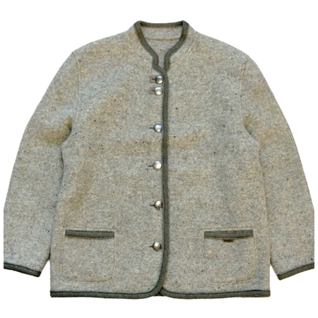 DOLOMITEN(ドロミテ) スタンドカラー チロリアン ボイルドウール ジャケット グリーン