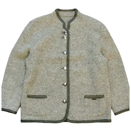 DOLOMITEN(ドロミテ) スタンドカラー チロリアン ボイルドウール ジャケット グリーン