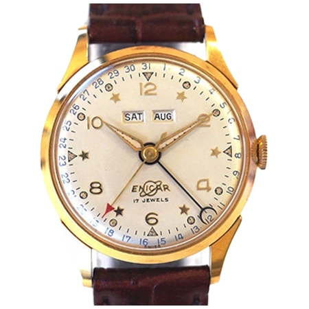 ENICAR(エニカ) ヴィンテージ 1950年代 トリプルカレンダー ポインターデイト 機械式手巻き