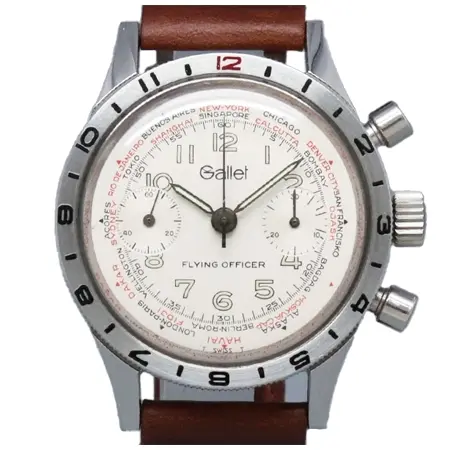 Gallet(ギャレット) ヴィンテージ 1970年代 Air Force Swiss FLYING OFFICER 手巻きクロノグラフ