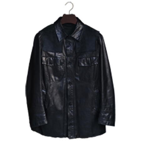 HELMUT LANG(ヘルムートラング) ヴィンテージ switching leather shirt jacket