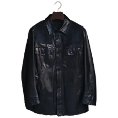 HELMUT LANG(ヘルムートラング) ヴィンテージ switching leather shirt jacket