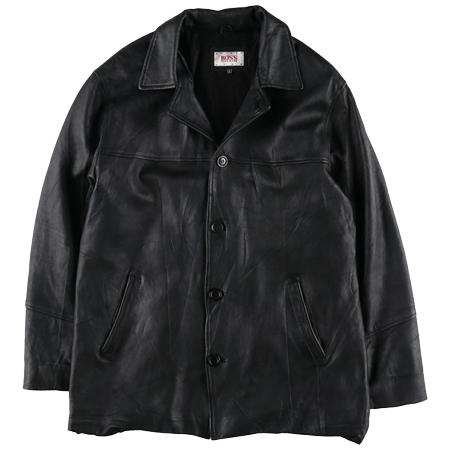 HUGO BOSS(ヒューゴボス) ヴィンテージ レザーカーコート