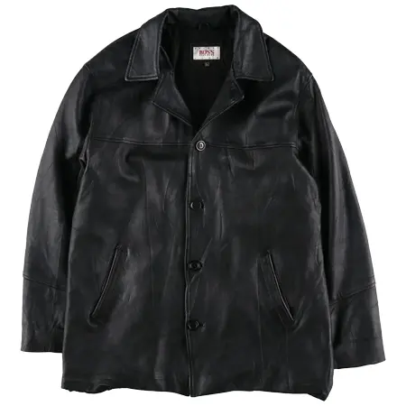 HUGO BOSS(ヒューゴボス) ヴィンテージ レザーカーコート
