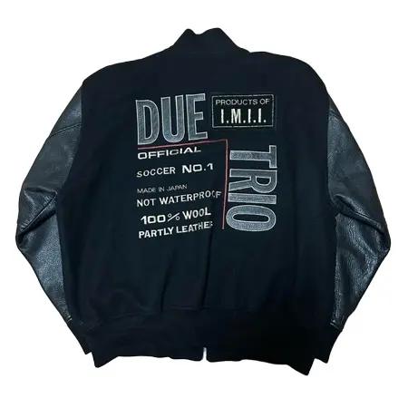 ISSEY MIYAKE DUETRIO(イッセイミヤケデュエトリオ) 80s 袖レザー スタジャン