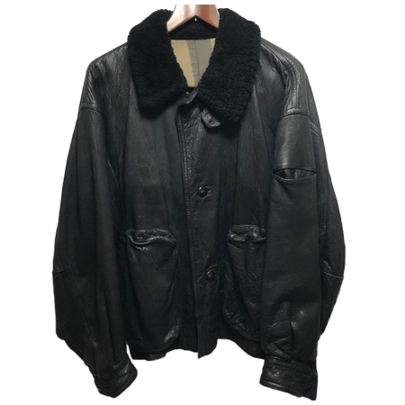 ISSEY MIYAKE MEN(イッセイミヤケメン) ヴィンテージ 85AW レザーボンバージャケット