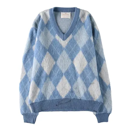 Jantzen(ジャンセン) ヴィンテージ 60s アーガイル柄 Vネック ニットセーター
