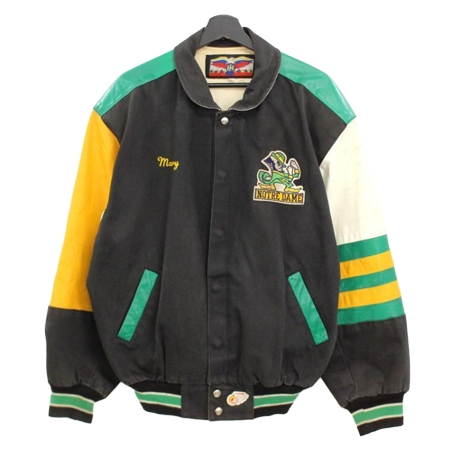 JEFF HAMILTON(ジェフ ハミルトン) ヴィンテージ 80s USA製 レザー切り替え スタジャン