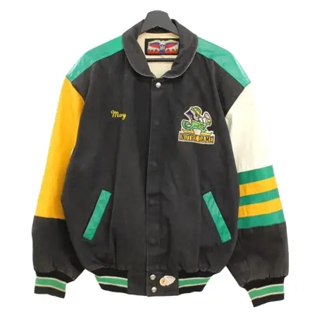 JEFF HAMILTON(ジェフ ハミルトン) ヴィンテージ 80s USA製 レザー切り替え スタジャン