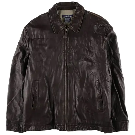 NAUTICA(ノーティカ) ヴィンテージ 90s レザーブルゾン
