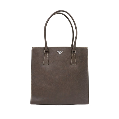PRADA(プラダ) ヴィンテージ 三角ロゴ金具レザートートバッグ