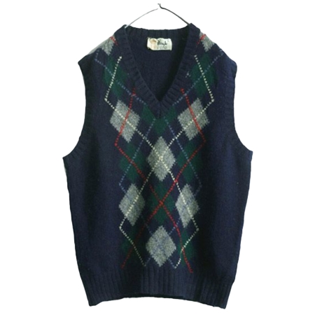 pringle OF SCOTLAND(プルングルオブスコットランド) ヴィンテージ 80s ウール ニット ベスト