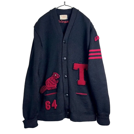 SKOOKUM(スクーカム) ヴィンテージ 60s レタードカーディガン