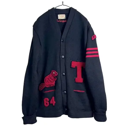 SKOOKUM(スクーカム) ヴィンテージ 60s レタードカーディガン