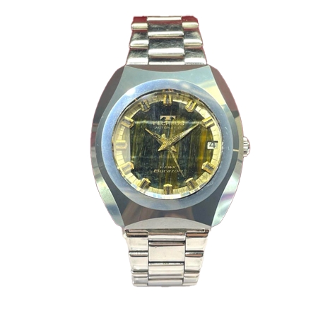 TECHNOS(テクノス) ヴィンテージ 70s HAWK Borazon 自動巻き 虎目石文字盤