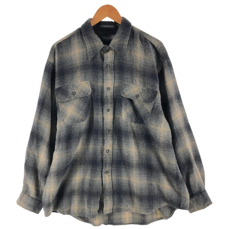 VAN HEUSEN(ヴァンヒューゼン) C.P.O. 長袖 ライトネルチェックシャツ